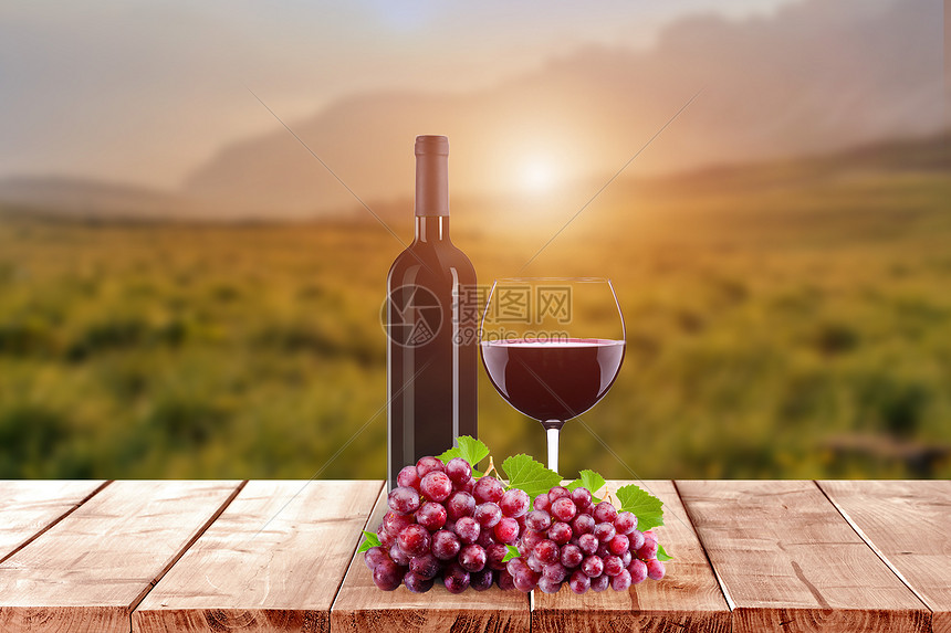 创意庄园葡萄酒图片