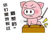 猪小胖卡通形象老师配图图片