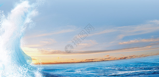 海浪背景图片