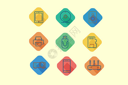 SD卡商务电子设备类图标插画