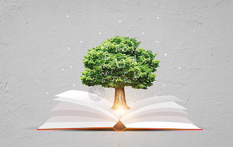 绿树知识成长概念设计图片