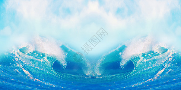 海洋波浪背景背景图片
