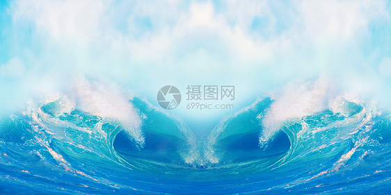 海洋波浪背景图片