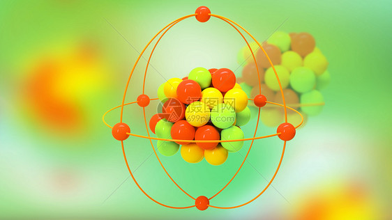 创意分子结构场景图片