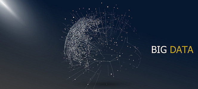 网络线路科技感光球背景设计图片