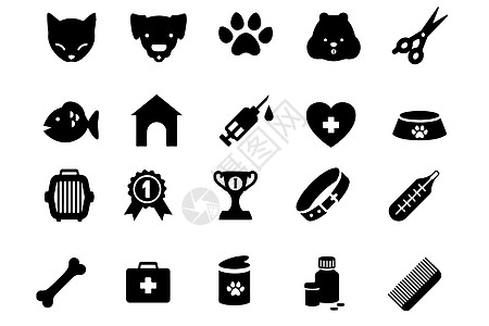 医疗设计图标宠物医疗图标插画