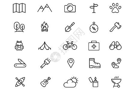 野营图标单车图标高清图片