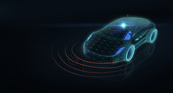 雷达图片智能汽车科技背景设计图片