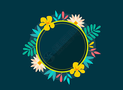 花卉环背景图片