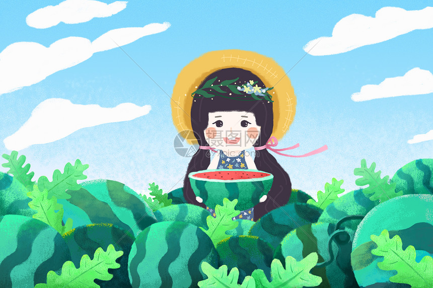 夏日西瓜田