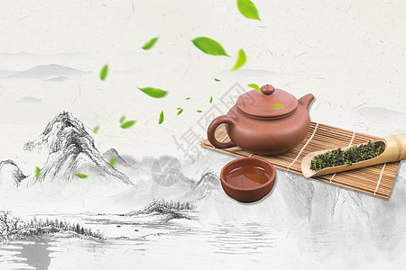 中国风茶背景图片