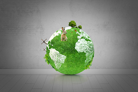 创意能环保绿色地球图片