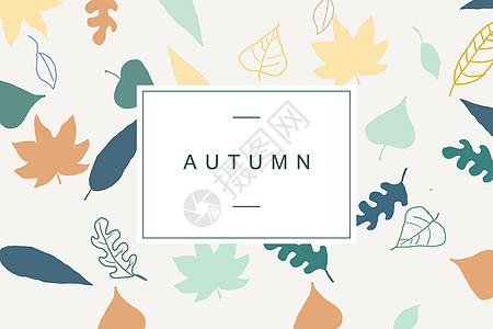 秋季植物叶片背景素材高清图片