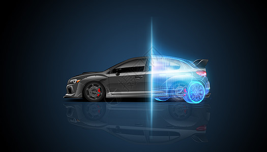 科技汽车汽车广告车喷漆高清图片