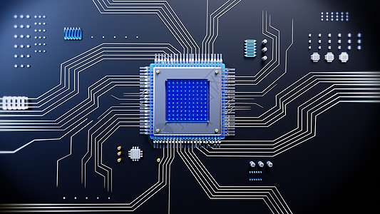 电路芯片科幻扫描高清图片