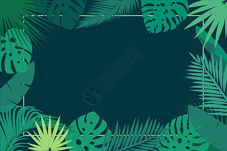 矢量热带植被背景素材图片