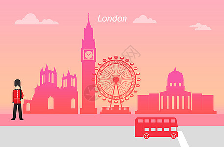 旅游城市伦敦建筑背景图片