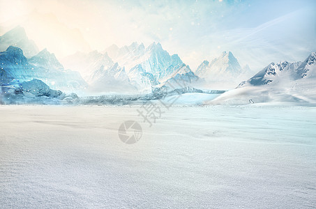 雪山公路背景图片