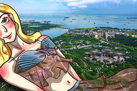 新加坡风光背景图片