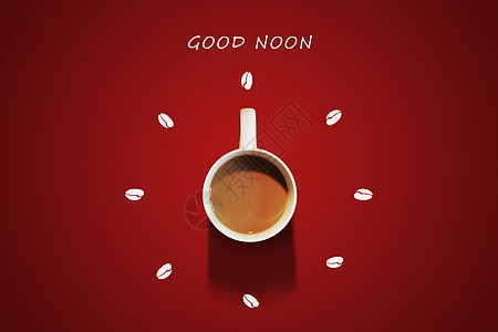 咖啡饮品海报咖啡钟表设计图片