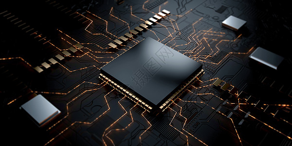 芯片科技3d硬件高清图片