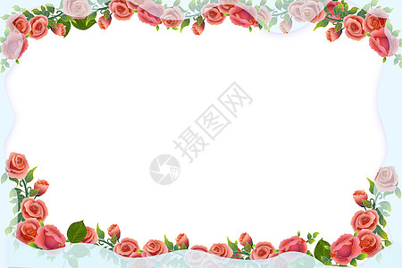 花纹背景玫瑰花花纹边框高清图片