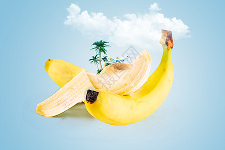 蓝色香蕉创意香蕉设计图片