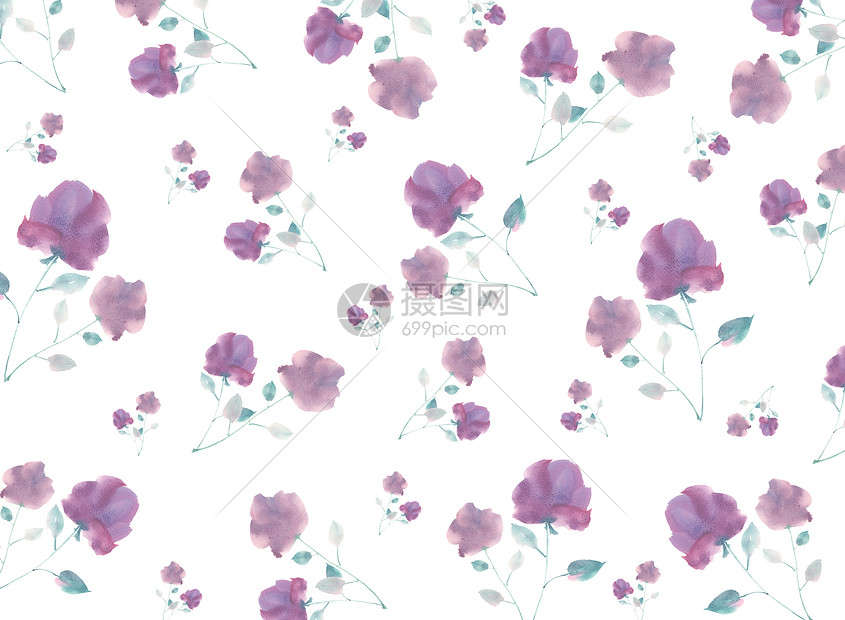 铺满屏幕紫色花卉背景图片