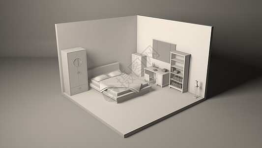 住宅内部模型背景图片