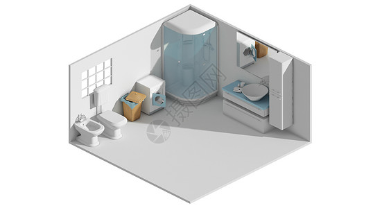 公用厕所门住宅室内模型设计图片