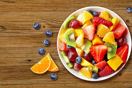 混合水果背景水果沙拉设计图片