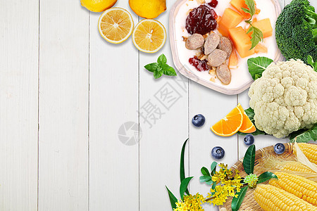 蓝莓滋补膳食食材设计图片