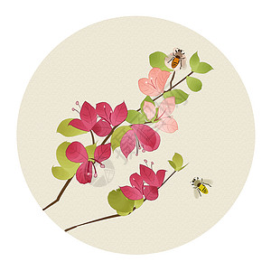 中国风花卉植物花卉装饰画高清图片