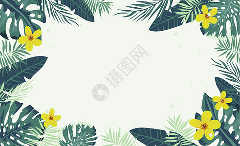 花卉背景绿色PPT背景高清图片