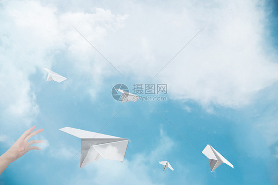 创意纸飞机图片