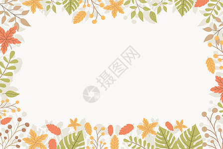 叶子背景立秋微信素材高清图片