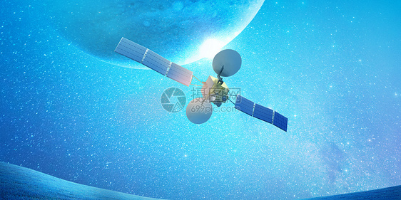人造卫星创意背景图片下载-正版图片400692185