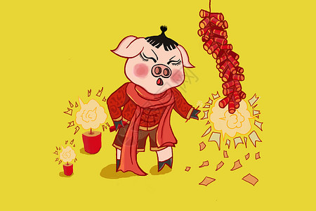 猪年宝宝中国风高清图片素材