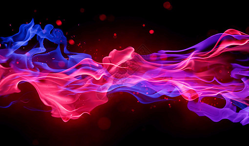 水墨喷溅彩色烟雾设计图片