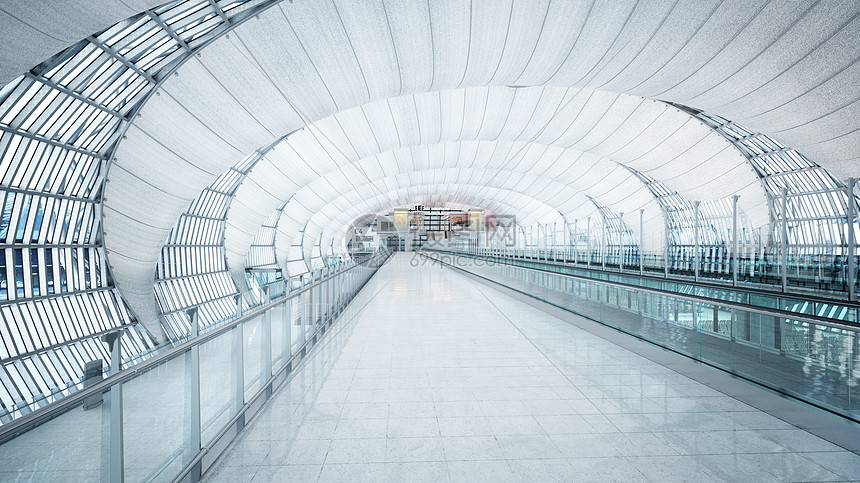 现代空间通道场景图片