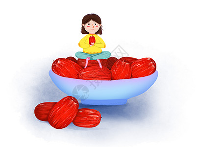 红枣插画天然维生素滋高清图片