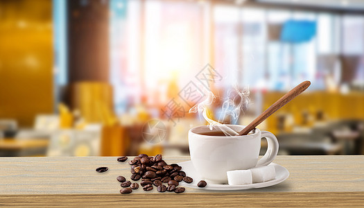 烘培创意咖啡豆背景设计图片