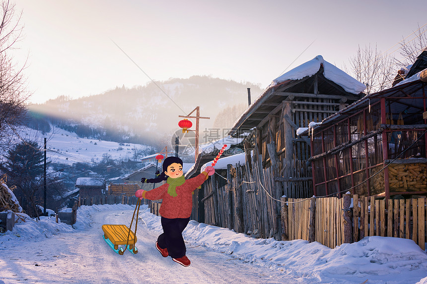 东北雪村图片