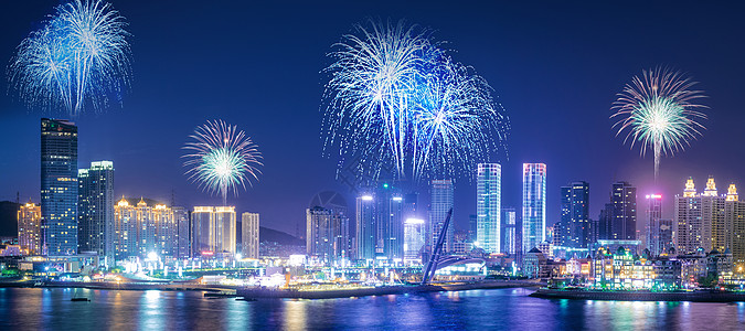 烟火澳门城市夜景设计图片