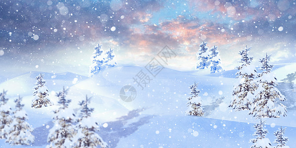 雪中恋人雪中的城堡设计图片