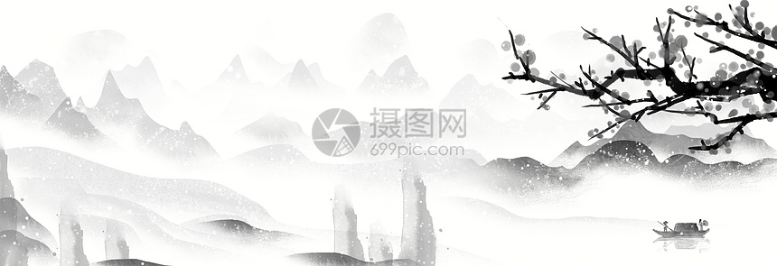 创意背景 背景素材 水墨江湖.psd 860_295
