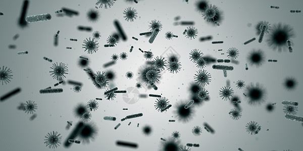 病原体细菌病毒场景设计图片