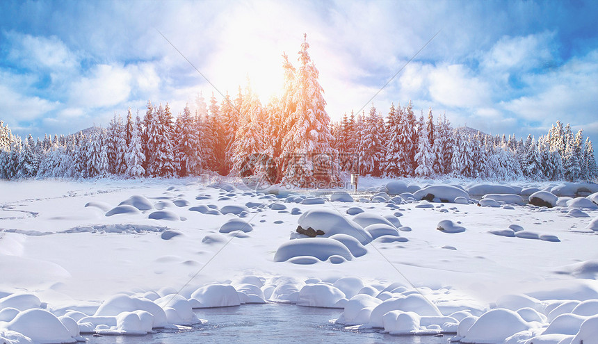 冬季雪景图片