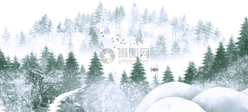 冬季雪景图片