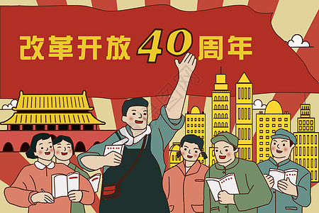 改革开放40周年图片